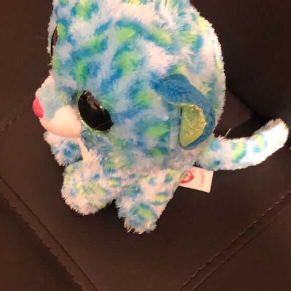 Ty Beanie Boos Leona Blue Leopard Plush 6” - Picture 7 of 7